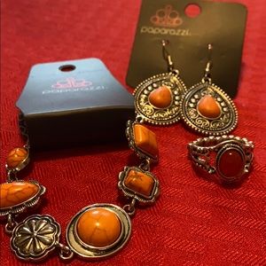 3 items Ring, bracelet and earrings